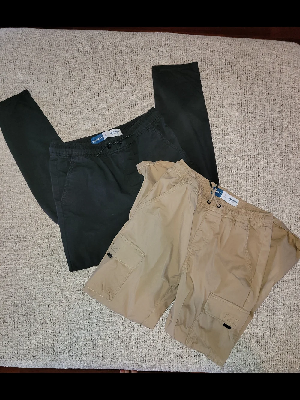 Old Navy Tan Tech Taper Drawstring Pants